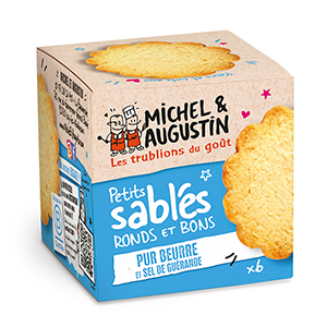 Box 18 boites sablés beurre 40g Michel et Augustin