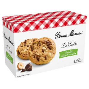 8 Cookies chocolat noisettes - BONNE MAMAN- 225g