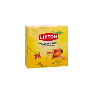 Boite de 100 sachets de thé noir Yellow Label - LIPTON