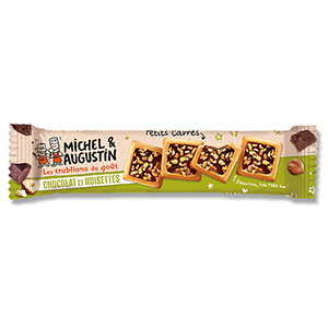 Petits carrés choco noisettes -Michel et Augustin 18x33g