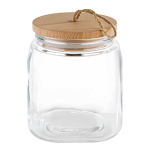 Bocal vide couvercle bois - 2L