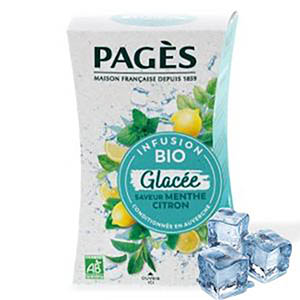 Boite de 20 infusions glacées menthe citron bio - PAGES