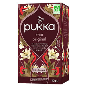 Boite de 20 sachets de thé noir Chaï original bio - PUKKA