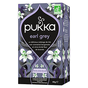 Boite de 20 sachets de thé noir Gorgeous Earl Grey bio - PUKKA