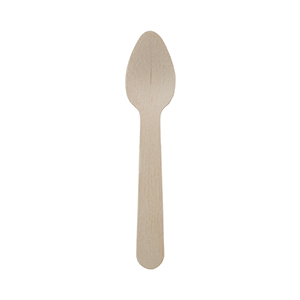 Grandes cuillères bois bio compostables - x50