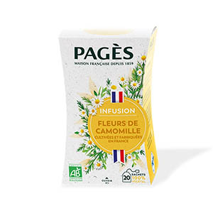 Infusion fleurs de camomille - PAGES - 20 sachets