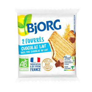 Biscuits fourrés choco lait - BJORG - 50g x20