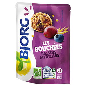 Bouchées myrtilles raisin - Bjorg - 30g x1