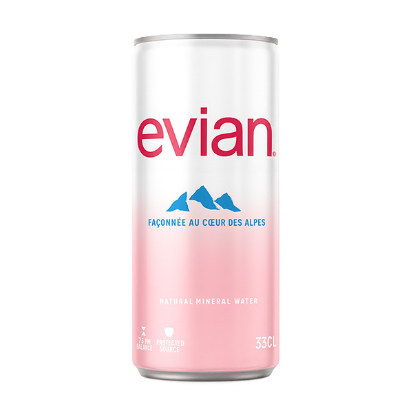 Eau plate - Evian canette 33cl x 24